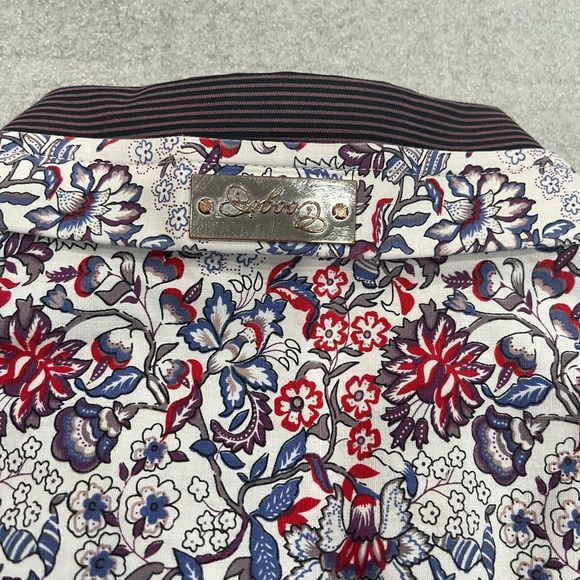 [16.5/17/L]Coogi Luxe Men's Floral Pattern Shirt Black/Red/White/Contemperary - Picture 8 of 11